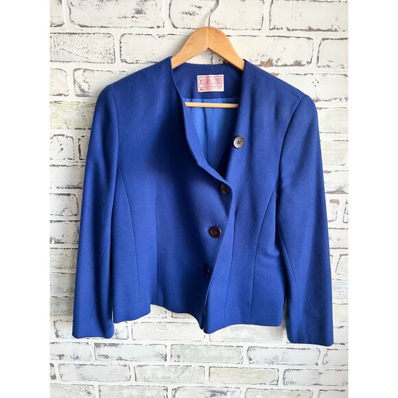 Vintage Pendleton Virgin Wool Blue Pea Coat Size Medium 17x24 - Picture 1 of 4